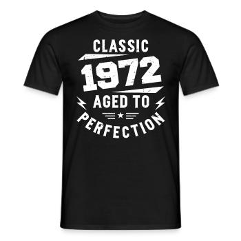 1972 Classic 1972 Vintage 1972 Birthday Gift - Men's T-Shirt - black - Front - AI Model Male 178 light (178cm)