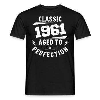 1961 Classic 1961 Vintage 1961 Birthday Gift - Men's T-Shirt - black - Front - AI Model Male 178 light (178cm)