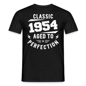 1954 Classic 1954 Vintage 1954 Birthday Gift - Men's T-Shirt - black - Front - AI Model Male 178 light (178cm)