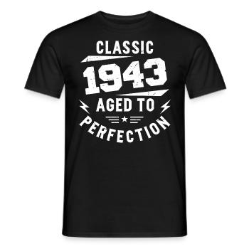 1943 Classic 1943 Birthday Gift 1943 Vintage - Men's T-Shirt - black - Front - AI Model Male 178 light (178cm)