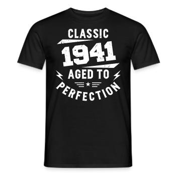 1941 Classic 1941 Vintage 1941 Birthday Gift - Men's T-Shirt - black - Front - AI Model Male 178 light (178cm)