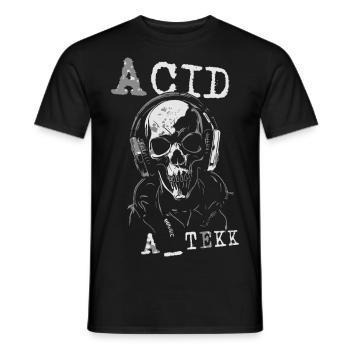 Techno Skull - Tekk Head - Männer T-Shirt - Schwarz - Vorne - AI Model Male 178 light (178cm)