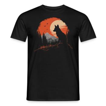 Fuchs Kopf Wald Tier Natur Bäume Baby Fuchs - Männer T-Shirt - Schwarz - Vorne - AI Model Male 178 light (178cm)