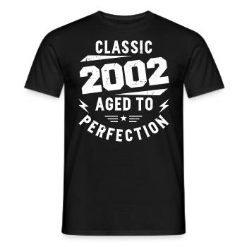 2002 Classic 2002 Vintage Geburtstagsgeschenk 2002 - Männer T-Shirt - Schwarz - Vorne - AI Model Male 178 light (178cm)