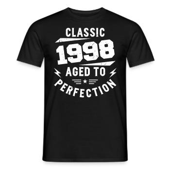 1998 Classic 1998 Vintage 1998 Anniversary Gift - Men's T-Shirt - black - Front - AI Model Male 178 light (178cm)