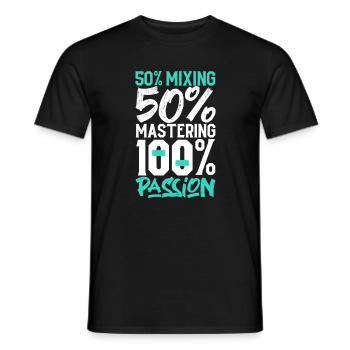 100 Prozent Leidenschaft - Tontechniker - Männer T-Shirt - Schwarz - Vorne - AI Model Male 178 light (178cm)