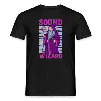 Sound Wizard - Sound Engineer - Men's T-Shirt - black - Front - AI Model Male 178 light (178cm)