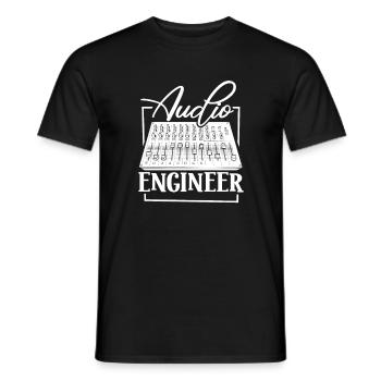 Ingénieur du son - Ingénieur du son - T-shirt homme - noir - Devant - AI Model Male 178 light (178cm)