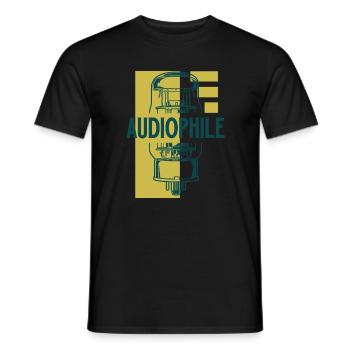 Audiophile - Vacuum Tube - Men's T-Shirt - black - Front - AI Model Male 178 light (178cm)
