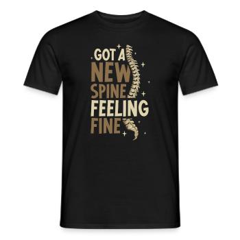 New Spine - Back Surgery - Men's T-Shirt - black - Front - AI Model Male 178 light (178cm)