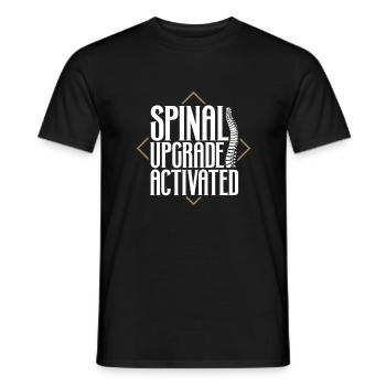 Spine Upgrade Enabled - Back Surgery - Men's T-Shirt - black - Front - AI Model Male 178 light (178cm)