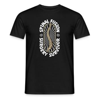 Back Surgery Survivor - Men's T-Shirt - black - Front - AI Model Male 178 light (178cm)