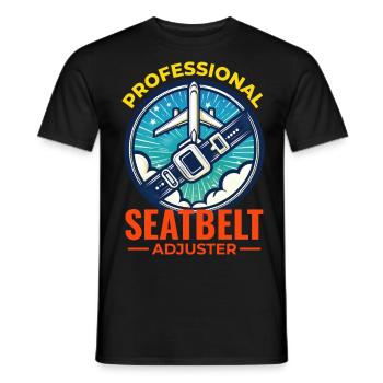 Flight Attendant Aviation Cabin Crew Air Hostess - Men's T-Shirt - black - Front - AI Model Male 178 light (178cm)