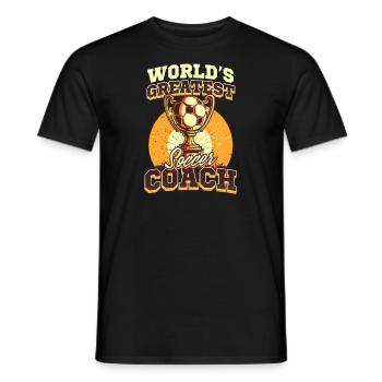 Fußballtrainer Der beste Fußballtrainer der Welt - Männer T-Shirt - Schwarz - Vorne - AI Model Male 178 light (178cm)