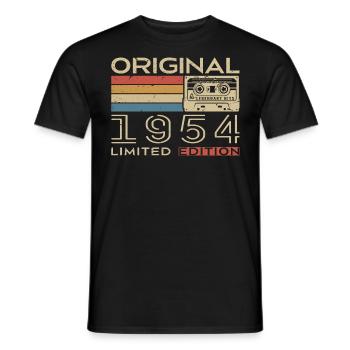 1954 Retro 1954 Birthday Gift - Vintage 1954 - Men's T-Shirt - black - Front - AI Model Male 178 light (178cm)