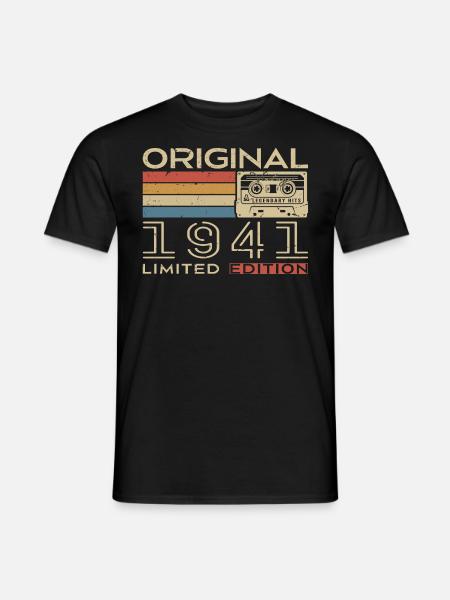 1941 Retro 1941 Geburtstagsgeschenk - Jahrgang 1941 - Männer T-Shirt - Schwarz
