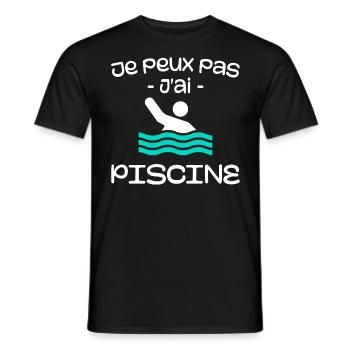 Ich kann kein Schwimmbad haben - Männer T-Shirt - Schwarz - Vorne - AI Model Male 178 light (178cm)