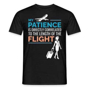 Flight Attendant Aviation Cabin Crew Air Hostess - Men's T-Shirt - black - Front - AI Model Male 178 light (178cm)
