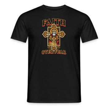 La foi orthodoxe plutôt que la peur - T-shirt homme - noir - Devant - AI Model Male 178 light (178cm)