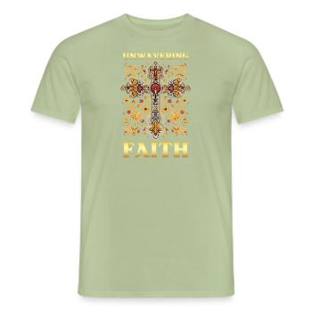 Orthodoxer unerschütterlicher Glaube - Männer T-Shirt - Sage - Vorne - AI Model Male 178 light (178cm)