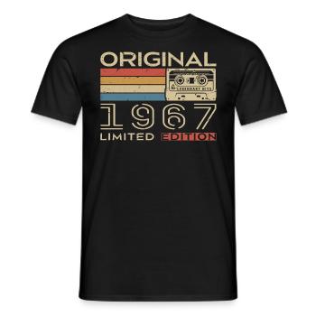 1967 Retro 1967 Geburtstagsgeschenk - Jahrgang 1967 - Männer T-Shirt - Schwarz - Vorne - AI Model Male 178 light (178cm)