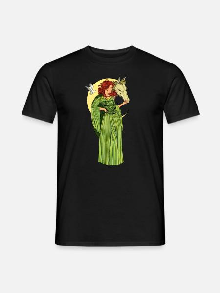 Gud for keltisk mytologi - Rhiannon - T-skjorte herre - svart