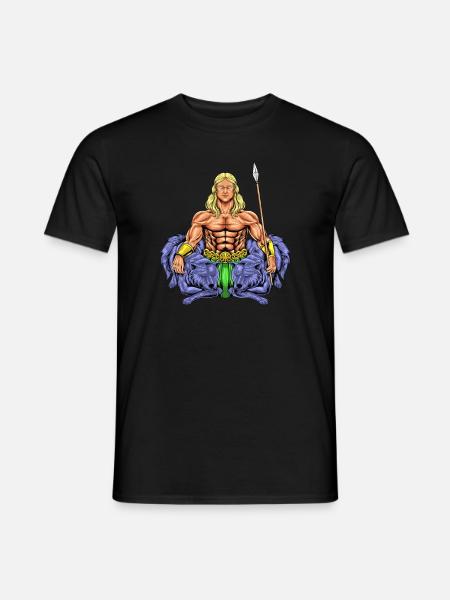 God of Celtic Mythology - Nodens - Men's T-Shirt - black