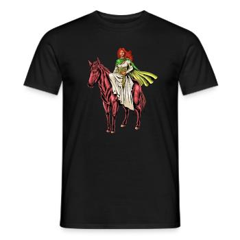 God of Celtic Mythology - Epona - Men's T-Shirt - black - Front - AI Model Male 178 light (178cm)