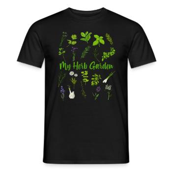 My Herb Garden - Medicinal Herbs - Men's T-Shirt - black - Front - AI Model Male 178 light (178cm)