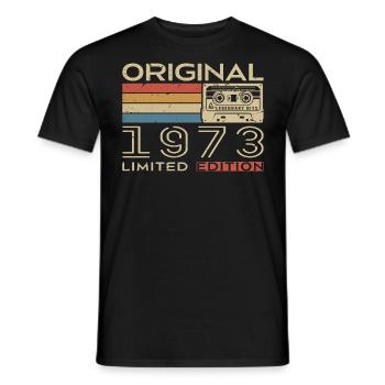 1973 Retro 1973 Birthday Gift - Vintage 1973 - Men's T-Shirt - black - Front - AI Model Male 178 light (178cm)
