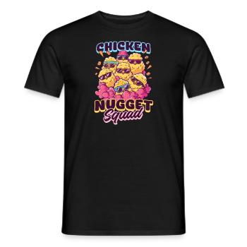 Pépite de poulet Escouade de pépites de poulet - T-shirt homme - noir - Devant - AI Model Male 178 light (178cm)