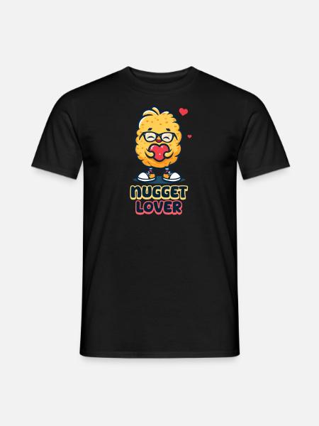 Chicken Nugget Nugget Liebhaber - Männer T-Shirt - Schwarz
