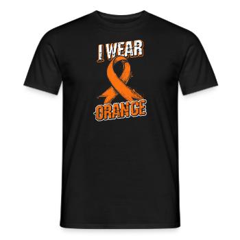 MS Awareness Ich trage Orange - Männer T-Shirt - Schwarz - Vorne - AI Model Male 178 light (178cm)
