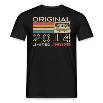 Retro 2014 Jubiläumsgeschenk 2014 - Jahrgang 2014 - Männer T-Shirt - Schwarz - Vorne - AI Model Male 178 light (178cm)
