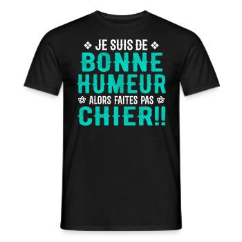 Ich bin gut gelaunt, also verpiss dich nicht! - Männer T-Shirt - Schwarz - Vorne - AI Model Male 178 light (178cm)
