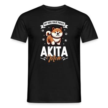 Akita Mama - Männer T-Shirt - Schwarz - Vorne - AI Model Male 178 light (178cm)