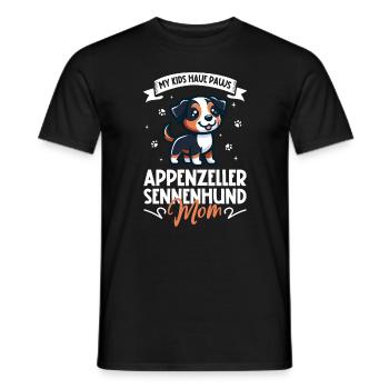 Appenzeller Mountain Dog Mama - Men's T-Shirt - black - Front - AI Model Male 178 light (178cm)