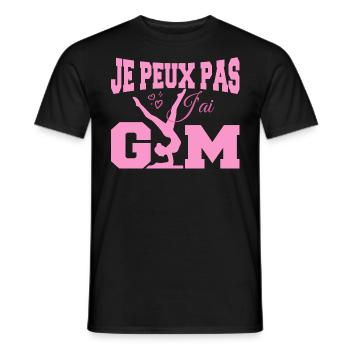 Gymnastik-Geschenk Ich kann nicht Fitnessstudio - Männer T-Shirt - Schwarz - Vorne - AI Model Male 178 light (178cm)