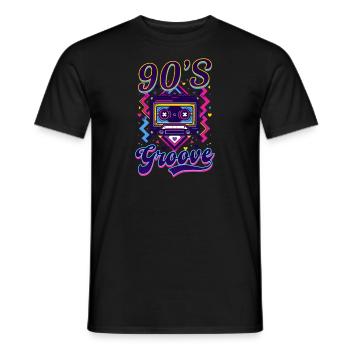 90er R&B 90er Jahre Groove - Männer T-Shirt - Schwarz - Vorne - AI Model Male 178 light (178cm)