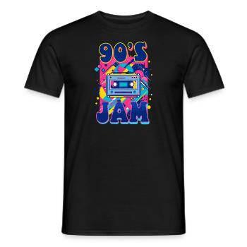 90er R&B 90er Jahre Jam - Männer T-Shirt - Schwarz - Vorne - AI Model Male 178 light (178cm)