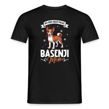 Basenji Mama - Men's T-Shirt - black - Front - AI Model Male 178 light (178cm)