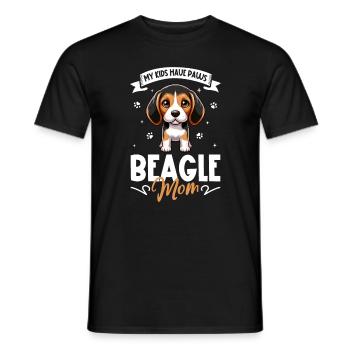 Beagle Mom - Men's T-Shirt - black - Front - AI Model Male 178 light (178cm)