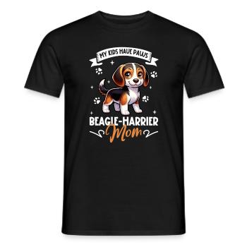 Beagle Harrier Mom - Men's T-Shirt - black - Front - AI Model Male 178 light (178cm)
