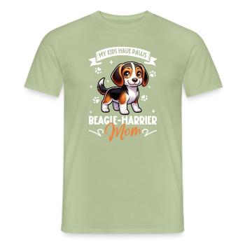 Maman Beagle Harrier - T-shirt homme - vert sauge - Devant - AI Model Male 178 light (178cm)