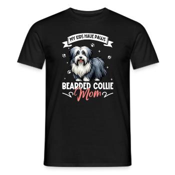 Maman Bearded Collie - T-shirt homme - noir - Devant - AI Model Male 178 light (178cm)