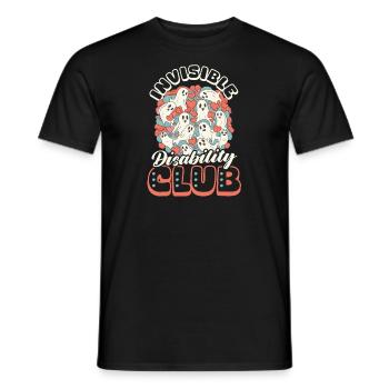 Handicap invisible Club des handicapés invisibles - T-shirt homme - noir - Devant - AI Model Male 178 light (178cm)