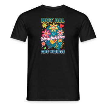Le handicap invisible n’est pas tous visibles - T-shirt homme - noir - Devant - AI Model Male 178 light (178cm)