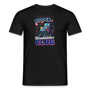 Unsichtbare Behinderung Versteckter Behindertenclub - Männer T-Shirt - Schwarz - Vorne - AI Model Male 178 light (178cm)