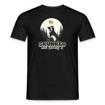 Skunk Skunk et qui l’adore - T-shirt homme - noir - Devant - AI Model Male 178 light (178cm)