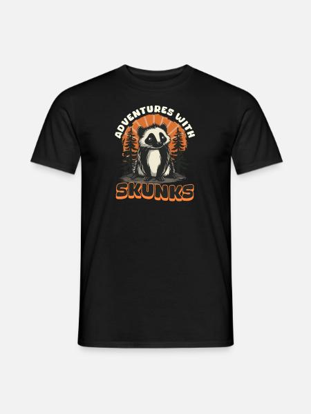 Skunk Adventures with Skunks - Men's T-Shirt - black